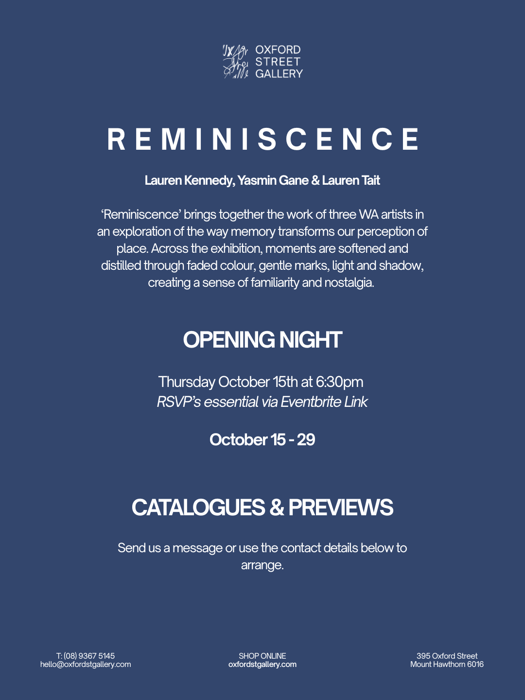 REMINISCENCE | Oct 15