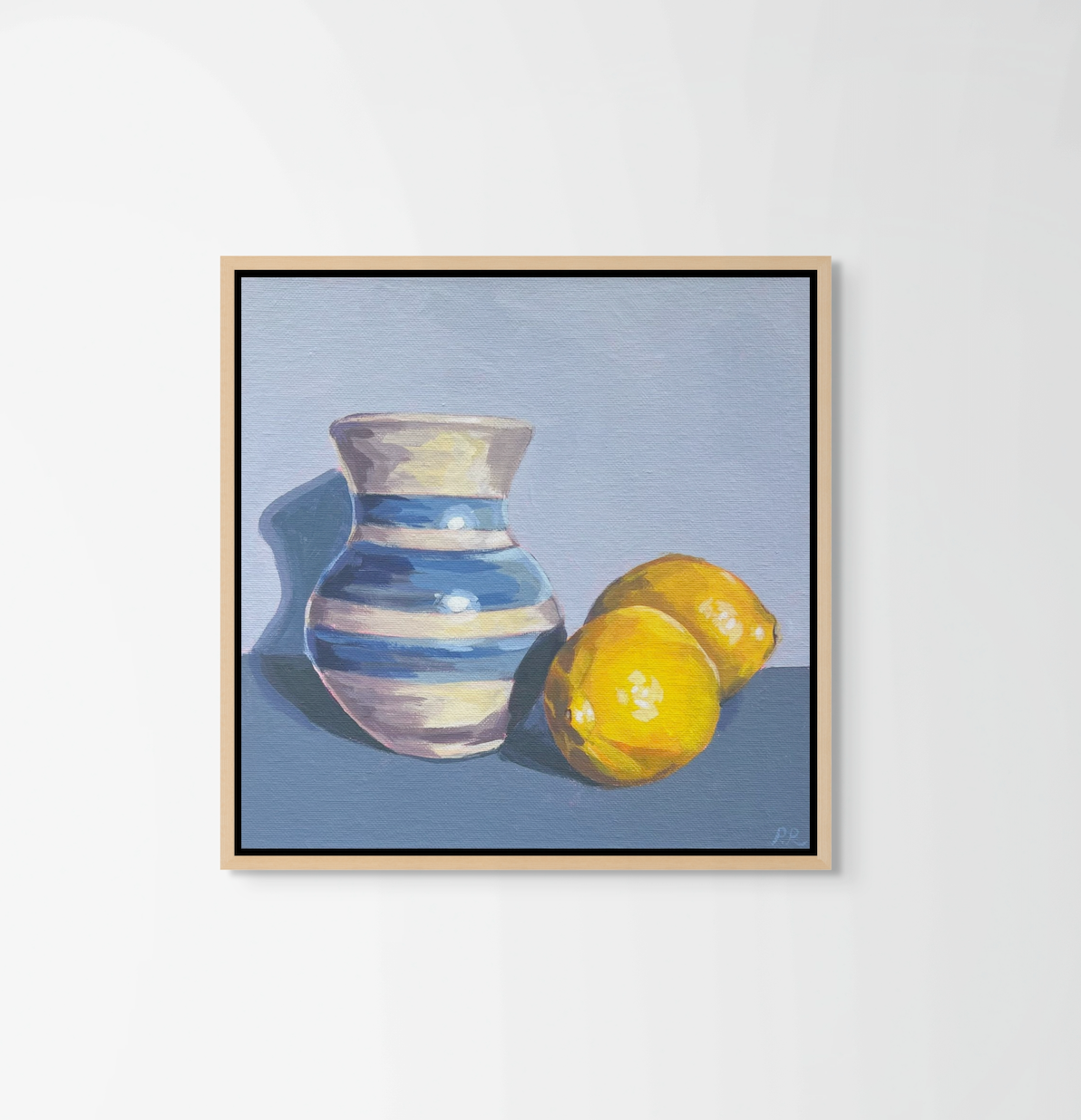 'Striped vase and lemons’' by Pia Reynolds