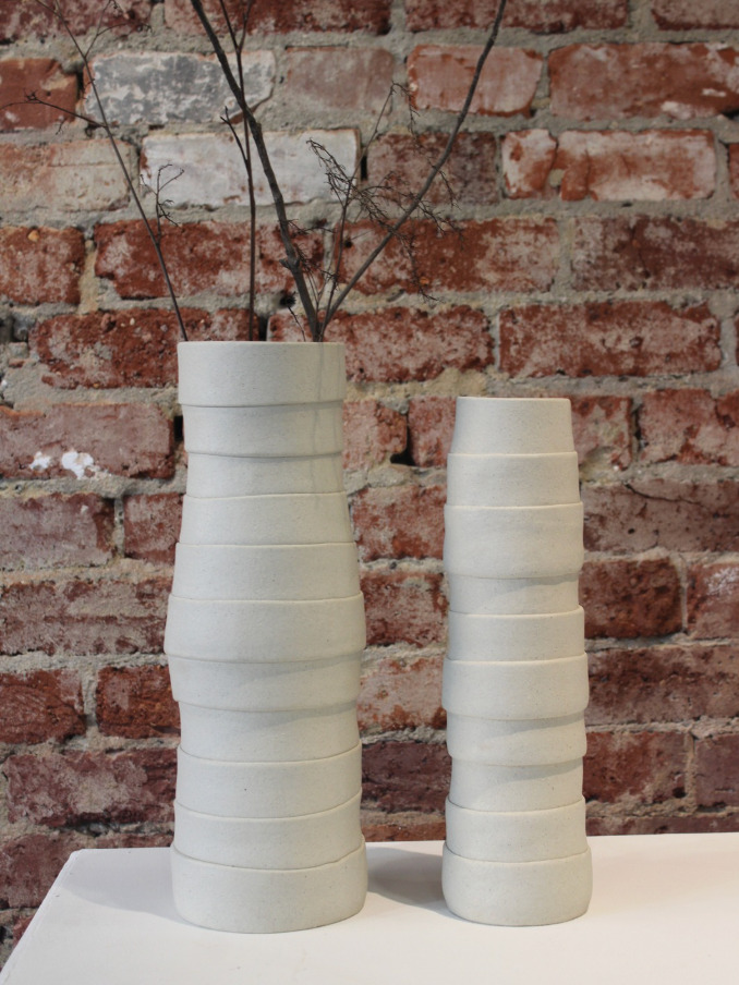 'Puppa & Mumma Strata Vases ’ by Rebekah Clark