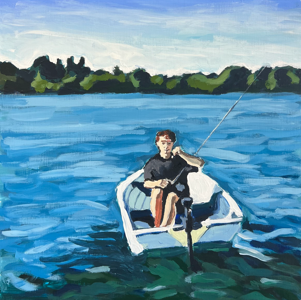 'Boy goes fishing' by Jasmine Raisbeck