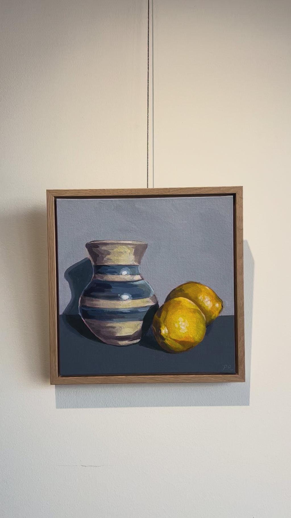 'Striped vase and lemons’' by Pia Reynolds
